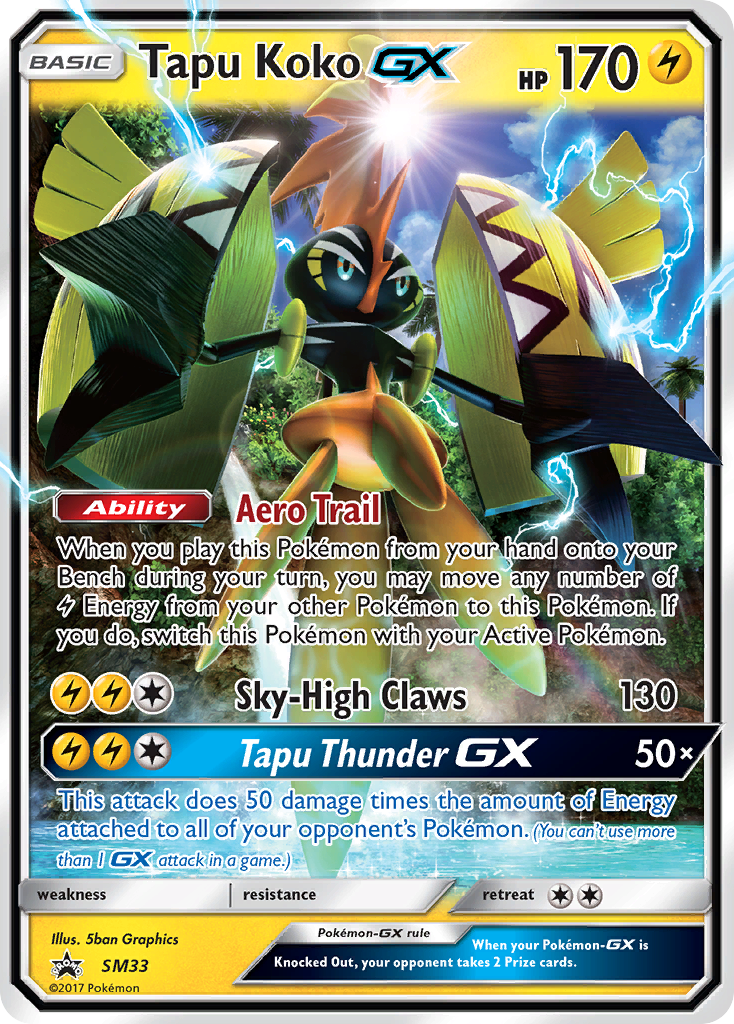 Tapu Koko GX (SM33) [Sun & Moon: Black Star Promos] | All Aboard Games