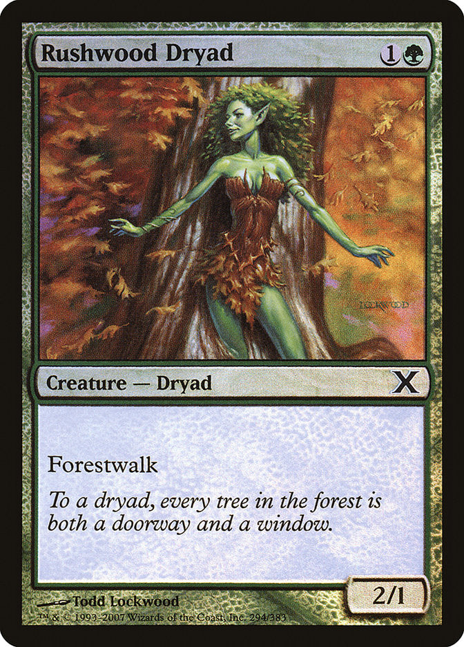 Rushwood Dryad (Premium Foil) [Tenth Edition] | All Aboard Games