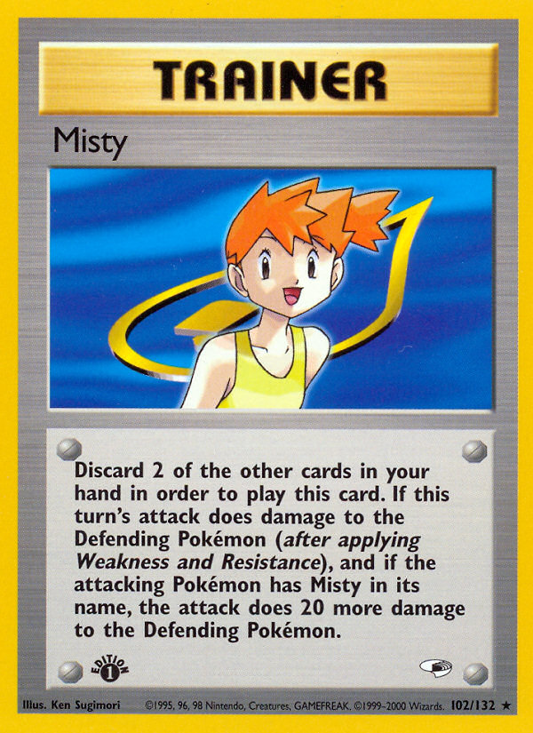 Misty (102/132) [Gym Heroes 1st Edition] | All Aboard Games
