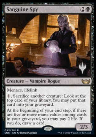 Sanguine Spy (Promo Pack) [Streets of New Capenna Promos] | All Aboard Games