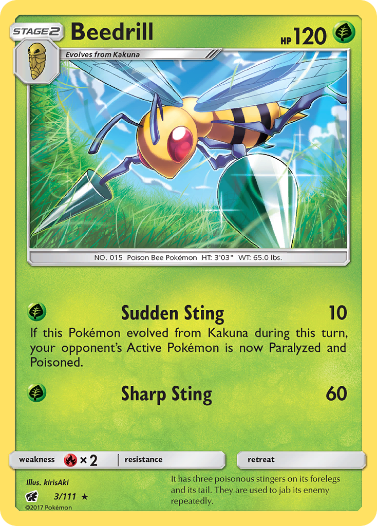 Beedrill (3/111) [Sun & Moon: Crimson Invasion] | All Aboard Games