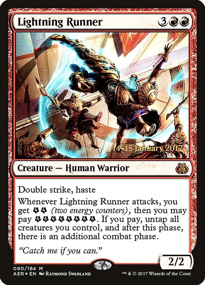 Lightning Runner  [Aether Revolt Prerelease Promos] | All Aboard Games
