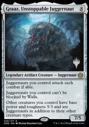 Graaz, Unstoppable Juggernaut (Promo Pack) [Phyrexia: All Will Be One Promos] | All Aboard Games