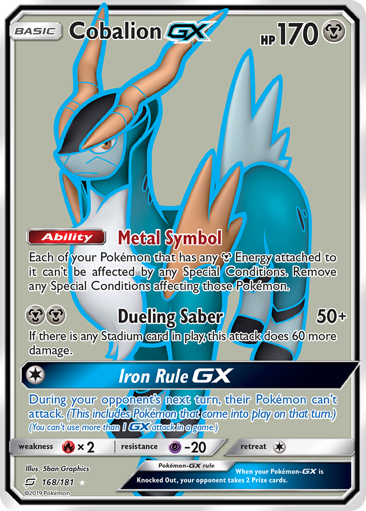 Cobalion GX (168/181) [Sun & Moon: Team Up] | All Aboard Games