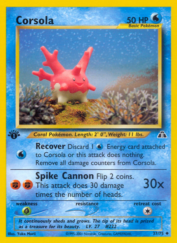 Corsola (37/75) [Neo Discovery 1st Edition] | All Aboard Games