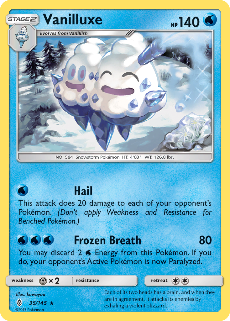 Vanilluxe (35/145) [Sun & Moon: Guardians Rising] | All Aboard Games