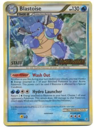 Blastoise (13/95) (Staff Prerelease Promo) [HeartGold & SoulSilver: Black Star Promos] | All Aboard Games