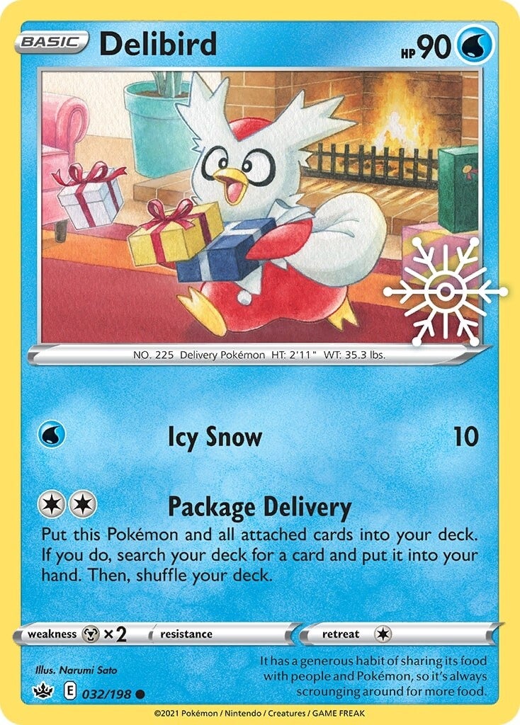 Delibird (032/198) (Holiday Calendar) [Sword & Shield: Chilling Reign] | All Aboard Games