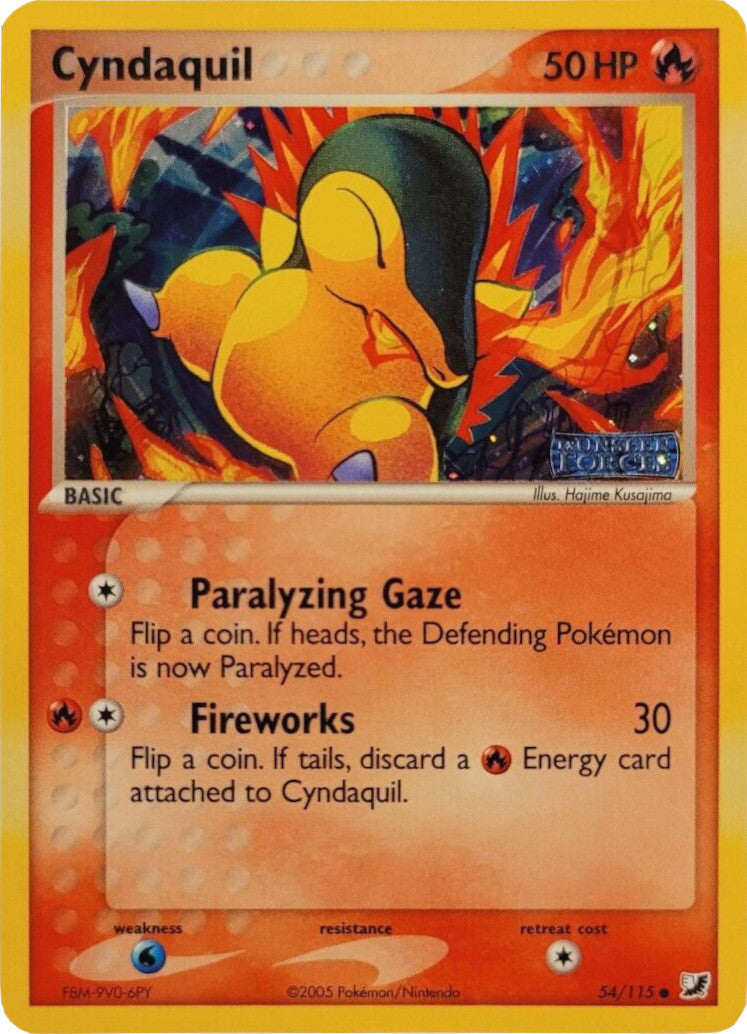 Cyndaquil (54/115) (Stamped) [EX: Unseen Forces] | All Aboard Games