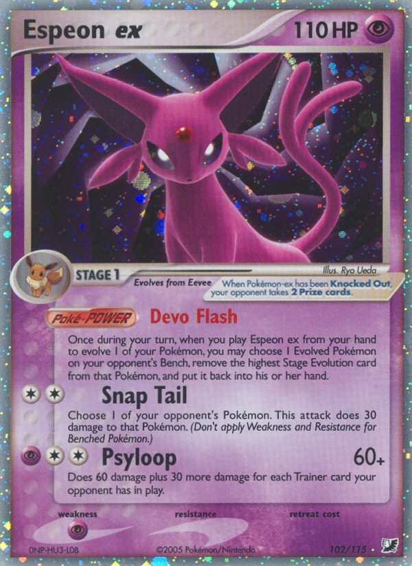 Espeon ex (102/115) [EX: Unseen Forces] | All Aboard Games