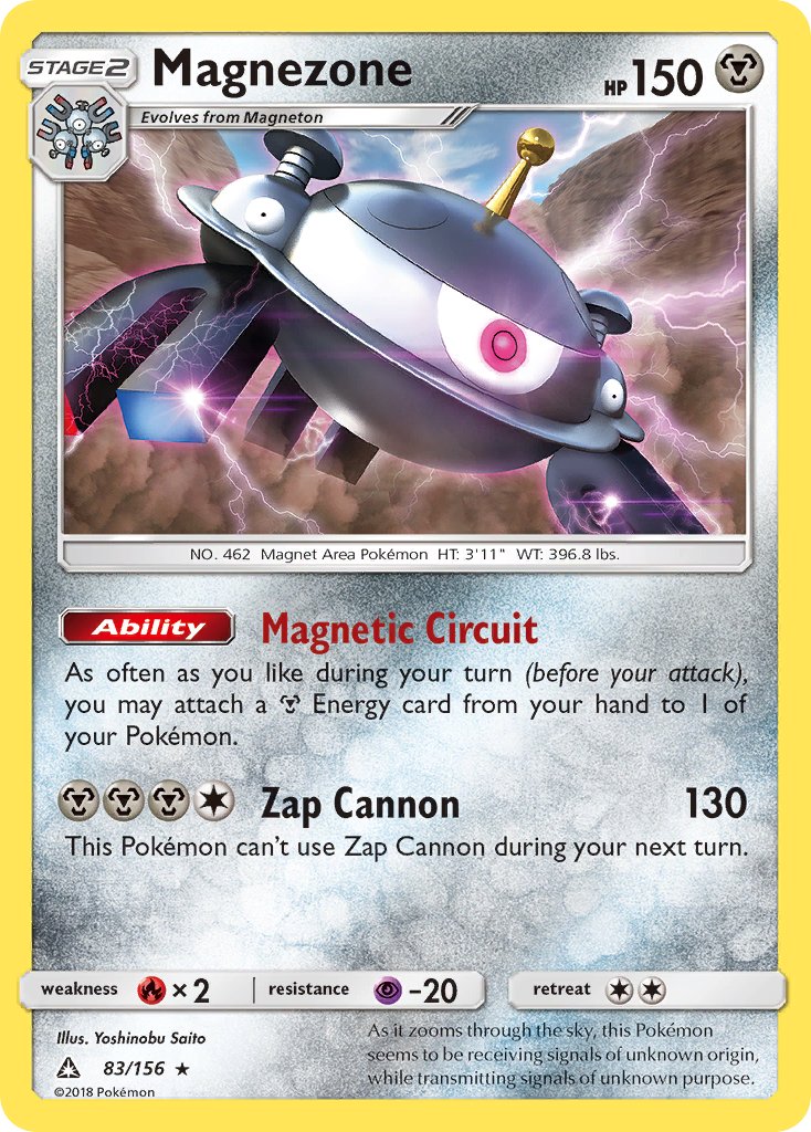 Magnezone (83/156) (Prerelease Kit Exclusive) (Theme Deck Exclusive) [Sun & Moon: Ultra Prism] | All Aboard Games