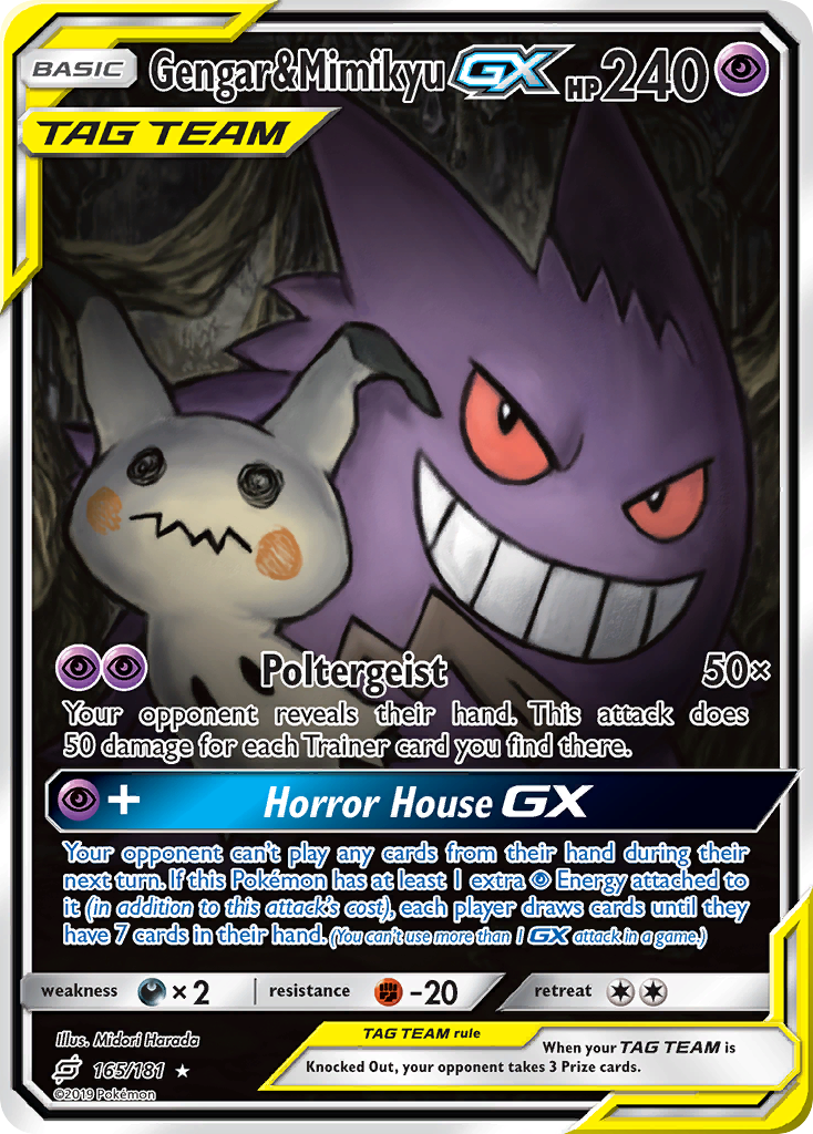 Gengar & Mimikyu GX (165/181) [Sun & Moon: Team Up] | All Aboard Games