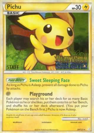 Pichu (28/123) (Staff Prerelease Promo) [Nintendo: Black Star Promos] | All Aboard Games