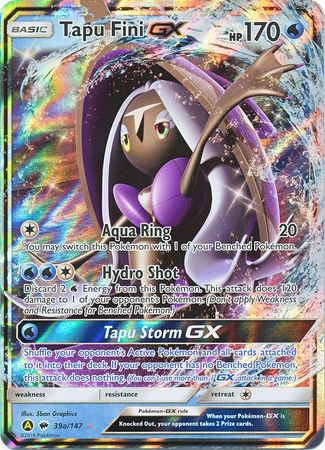 Tapu Fini GX (39/147) (Alternate card) (Jumbo Card) [Sun & Moon: Burning Shadows] | All Aboard Games