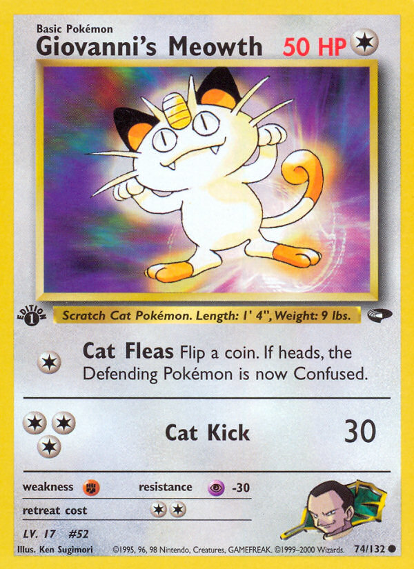 Giovanni's Meowth (74/132) [Gym Challenge 1st Edition] | All Aboard Games