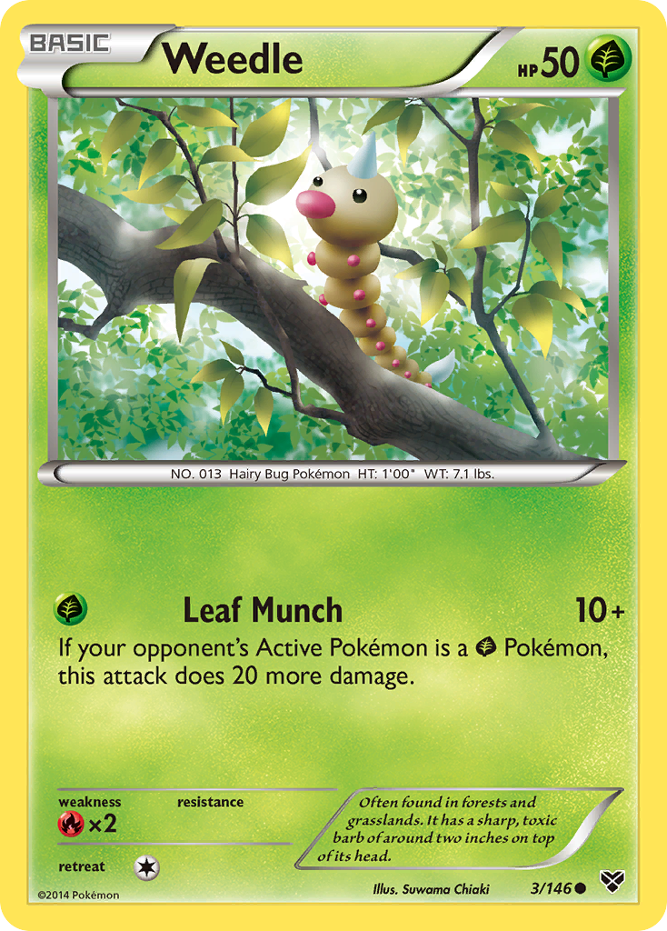 Weedle (3/146) [XY: Base Set] | All Aboard Games