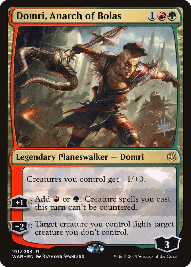 Domri, Anarch of Bolas (Promo Pack) [War of the Spark Promos] | All Aboard Games