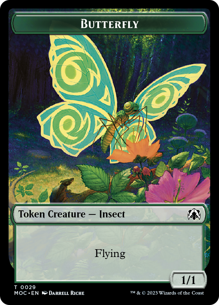 Butterfly // City's Blessing Double-Sided Token [March of the Machine Commander Tokens] | All Aboard Games