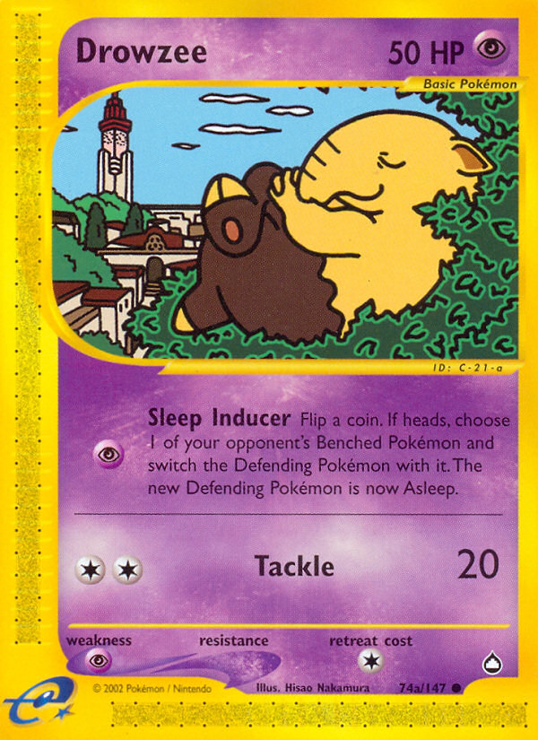 Drowzee (74a/147) [Aquapolis] | All Aboard Games