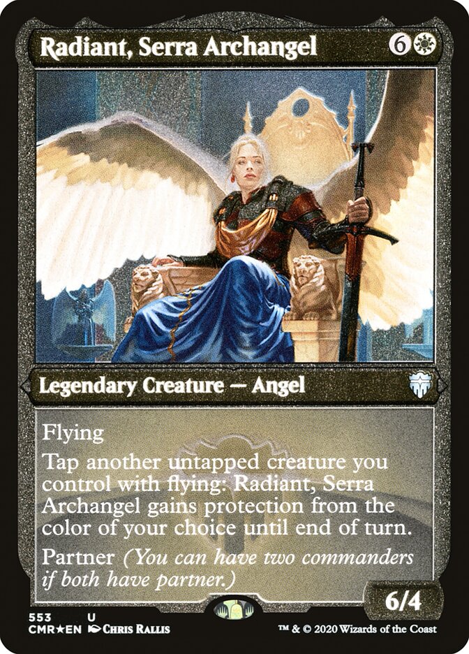 Radiant, Serra Archangel (Etched) [Commander Legends] | All Aboard Games