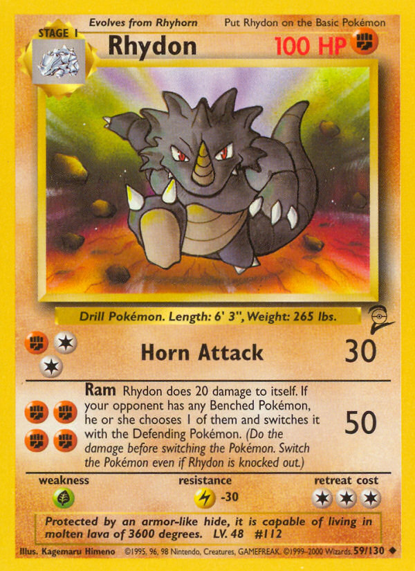 Rhydon (59/130) [Base Set 2] | All Aboard Games