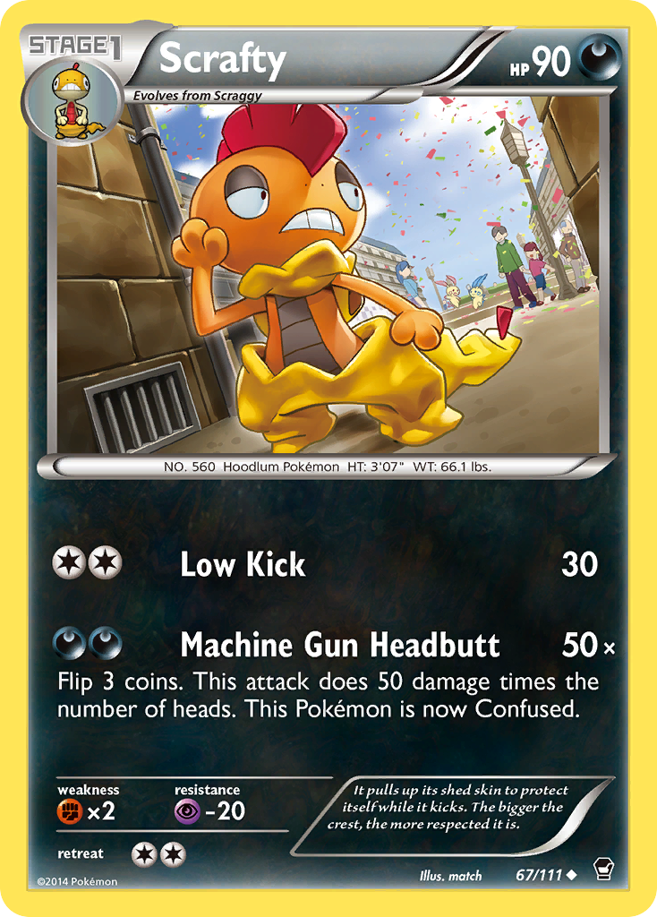 Scrafty (67/111) [XY: Furious Fists] | All Aboard Games