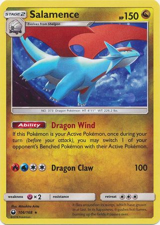 Salamence (106/168) (Cosmos Holo) [Sun & Moon: Celestial Storm] | All Aboard Games