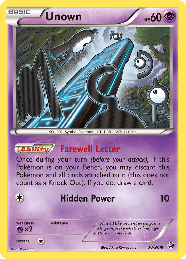 Unown (30/98) [XY: Ancient Origins] | All Aboard Games