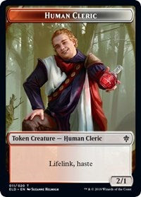 Human Cleric // Food (15) Double-sided Token [Throne of Eldraine Tokens] | All Aboard Games
