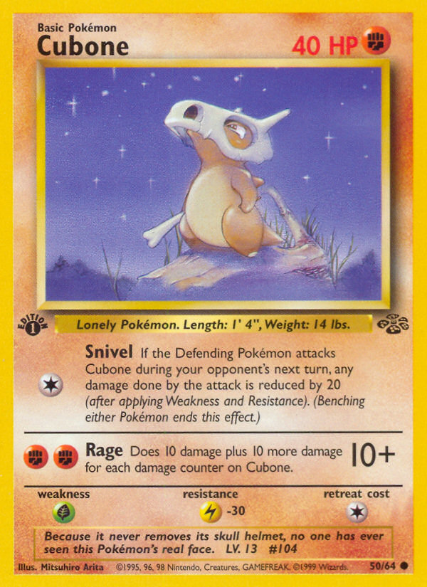 Cubone (50/64) [Jungle 1st Edition] | All Aboard Games