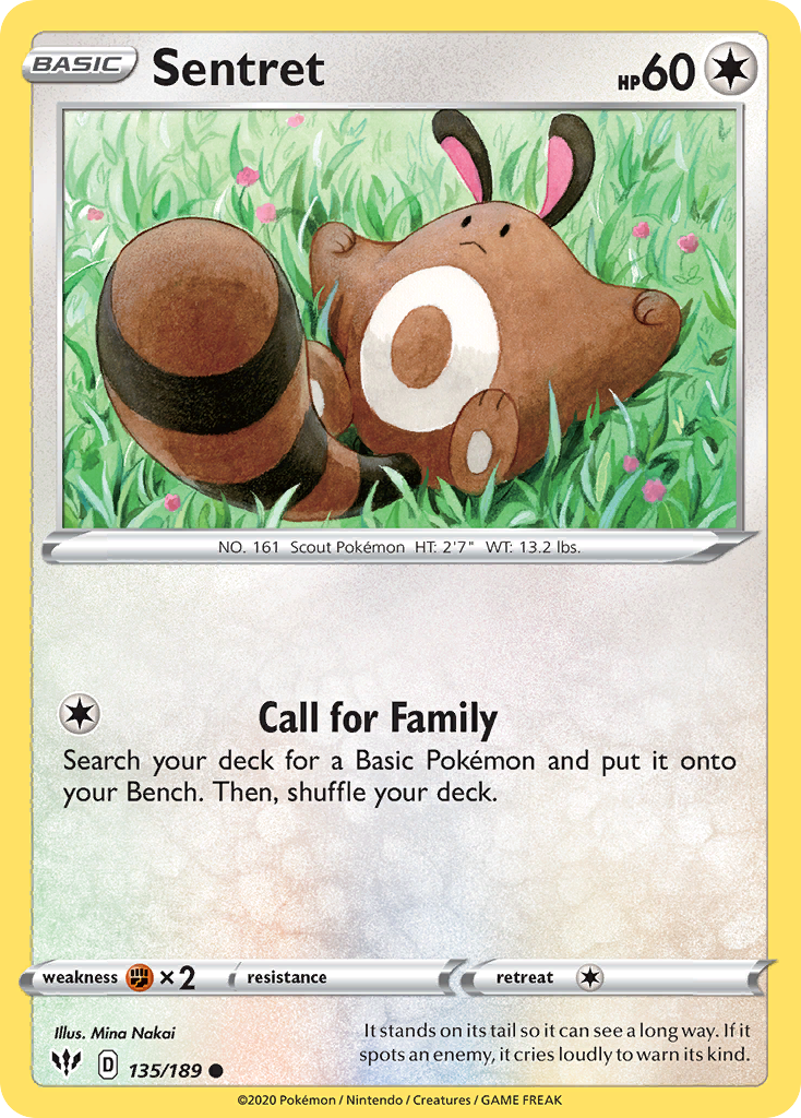 Sentret (135/189) [Sword & Shield: Darkness Ablaze] | All Aboard Games