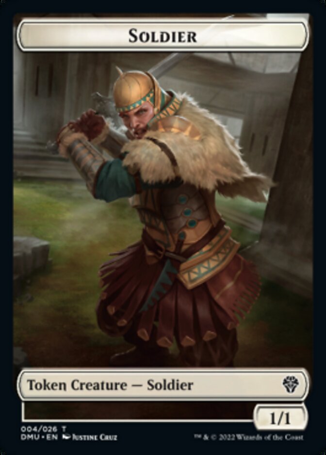 Soldier // Badger Double-sided Token [Dominaria United Tokens] | All Aboard Games