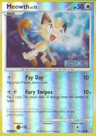 Meowth (106/146) [Burger King Promos: 2009 Collection] | All Aboard Games