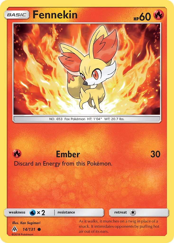 Fennekin (14/131) [Sun & Moon: Forbidden Light] | All Aboard Games