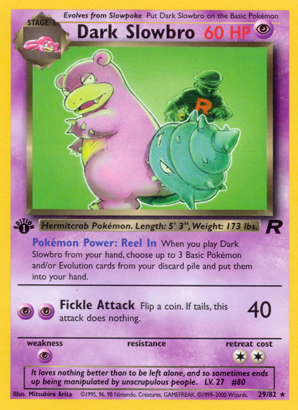 Dark Slowbro (29/82) [Team Rocket 1st Edition] | All Aboard Games