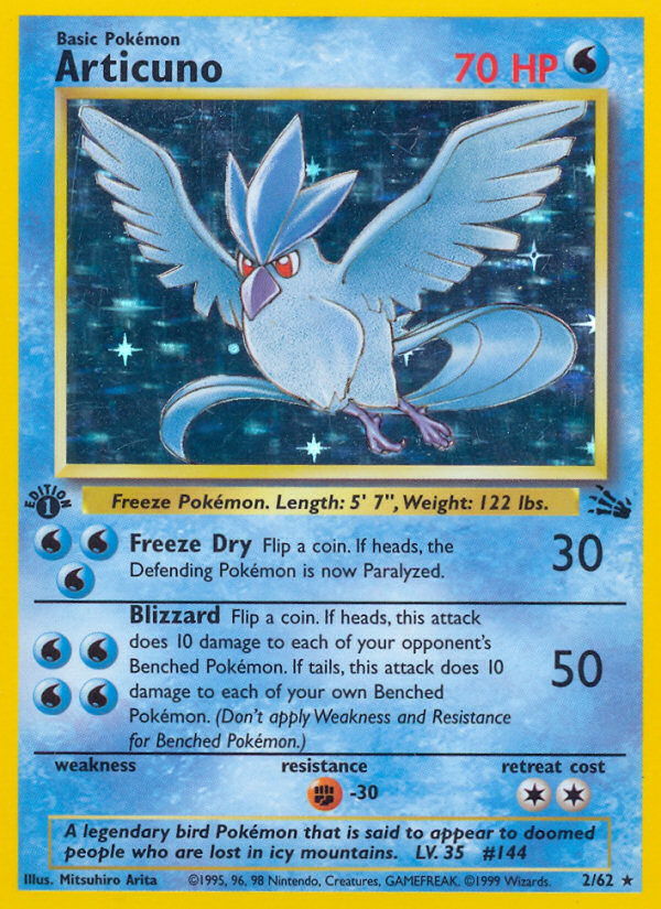 Articuno (2/62) [Fossil 1st Edition] | All Aboard Games