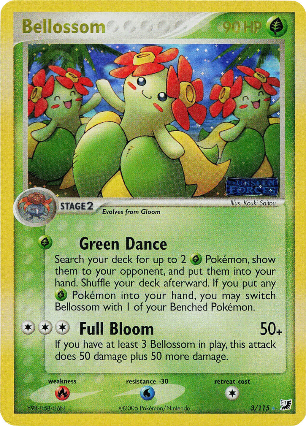 Bellossom (3/115) (Stamped) [EX: Unseen Forces] | All Aboard Games