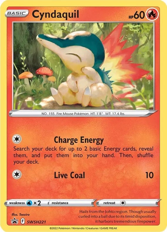 Cyndaquil (SWSH221) (Cosmos Holo) [Sword & Shield: Black Star Promos] | All Aboard Games