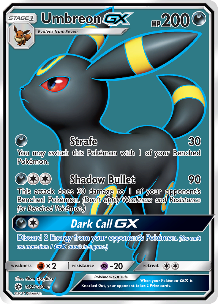 Umbreon GX (142/149) [Sun & Moon: Base Set] | All Aboard Games