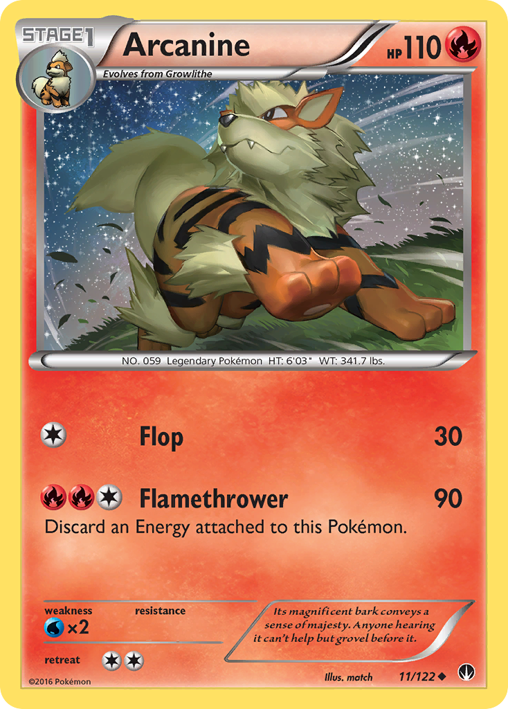Arcanine (11/122) [XY: BREAKpoint] | All Aboard Games