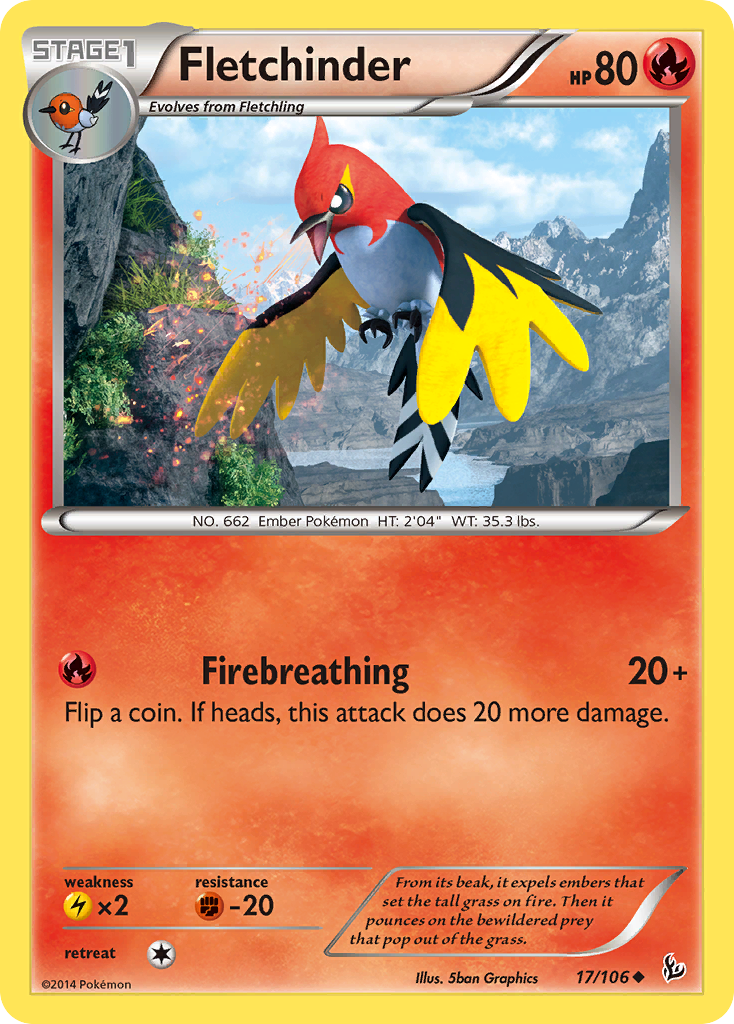 Fletchinder (17/106) [XY: Flashfire] | All Aboard Games