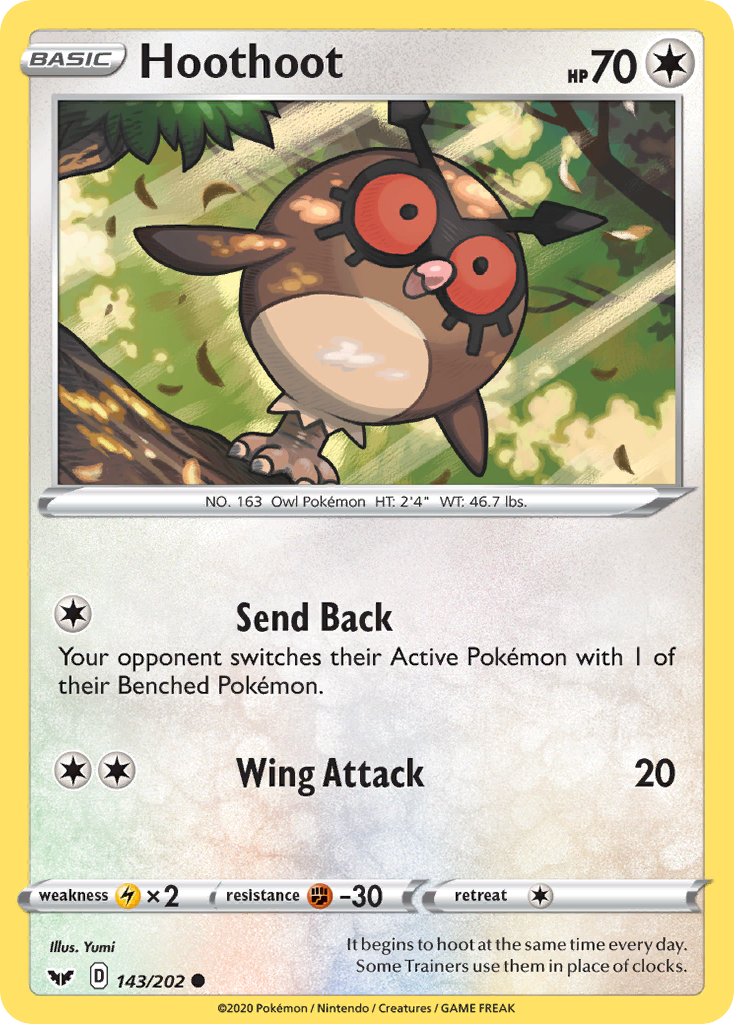 Hoothoot (143/202) [Sword & Shield: Base Set] | All Aboard Games