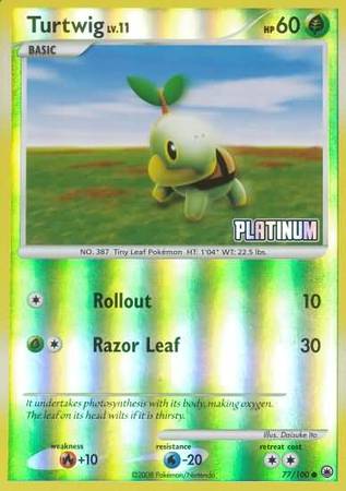 Turtwig (77/100) [Burger King Promos: 2009 Collection] | All Aboard Games