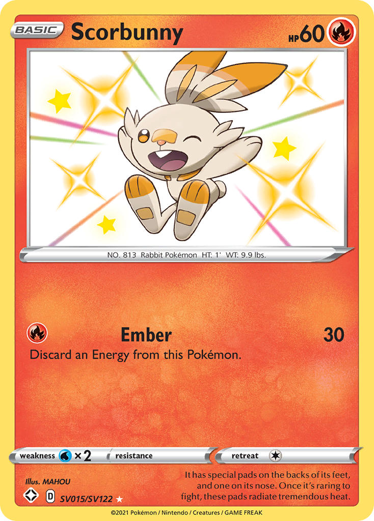 Scorbunny (SV015/SV122) [Sword & Shield: Shining Fates] | All Aboard Games