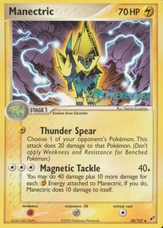 Manectric EX (38/107) (Deoxys Prerelease Promo) [Nintendo: Black Star Promos] | All Aboard Games