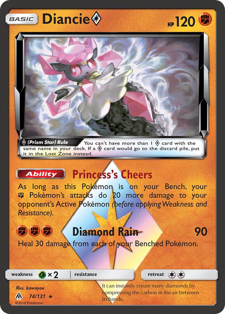 Diancie (74/131) (Prism Star) [Sun & Moon: Forbidden Light] | All Aboard Games