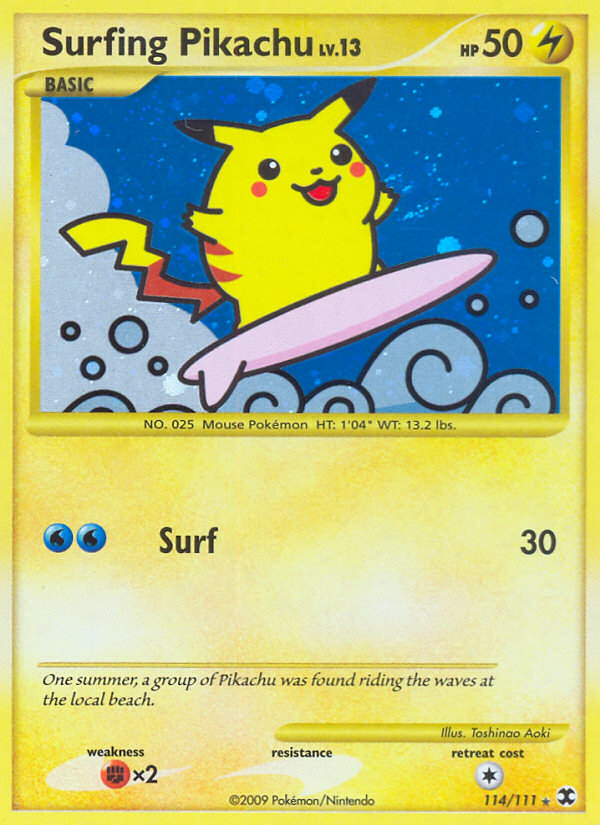 Surfing Pikachu (114/111) [Platinum: Rising Rivals] | All Aboard Games