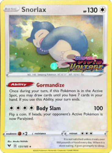 Snorlax (131/185) [Sword & Shield: Black Star Promos] | All Aboard Games