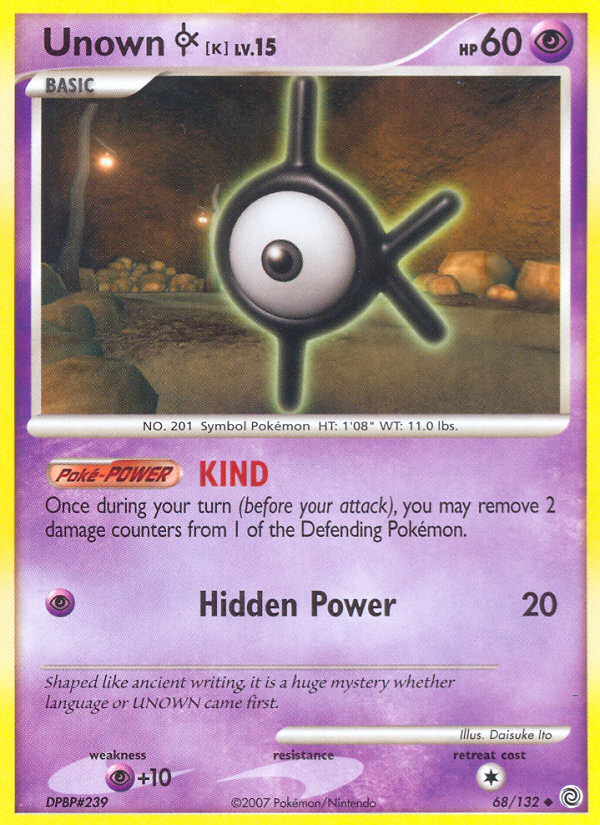 Unown K (68/132) [Diamond & Pearl: Secret Wonders] | All Aboard Games