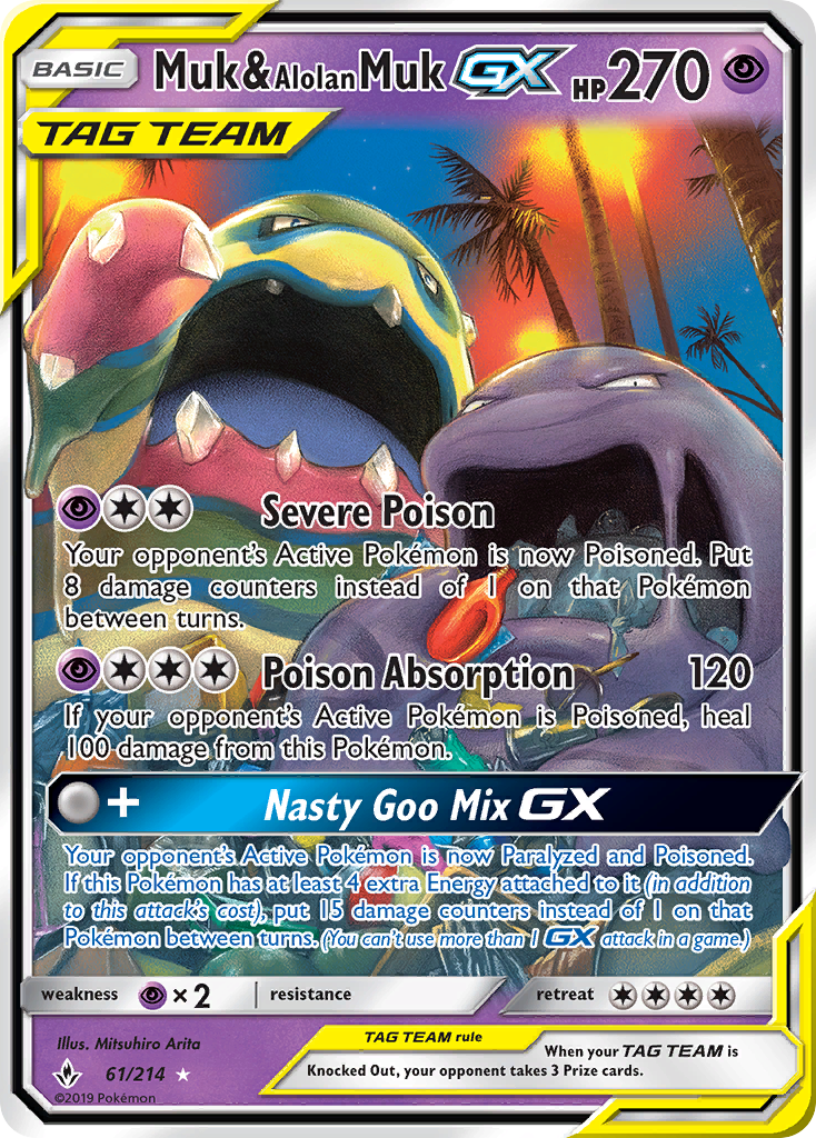 Muk & Alolan Muk GX (61/214) [Sun & Moon: Unbroken Bonds] | All Aboard Games